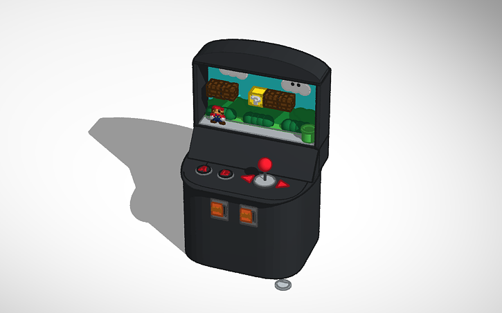 3D design Mario Arcade Game - Tinkercad