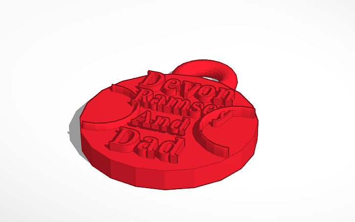 3D design Devon R keychain | Tinkercad