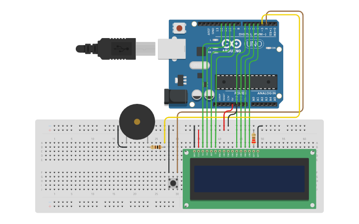 Circuit design Dino Game - Tinkercad