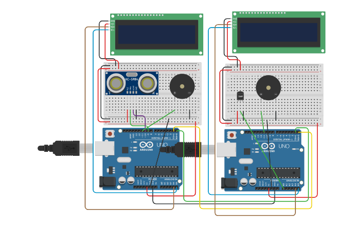 Circuit design Com. UART - Tinkercad