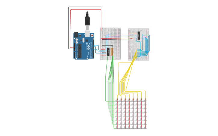 Circuit design Copy of 8x8 LED Matrix Public - Tinkercad