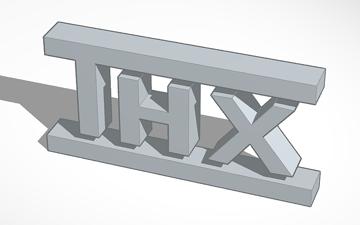 3D design thx logo - Tinkercad