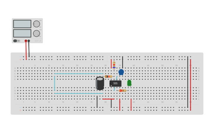 Circuit design Detector de Humedad 555 | Tinkercad