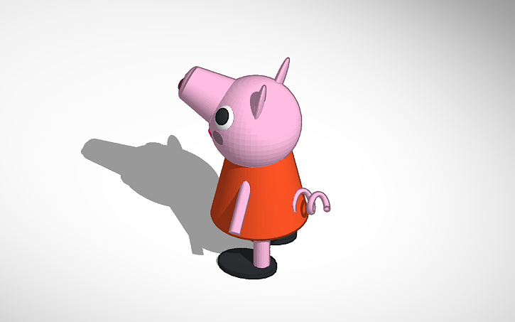 3D design Peppa Pig - Tinkercad