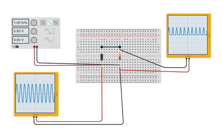 Circuit design Eva Half Wave Rectifier | Tinkercad