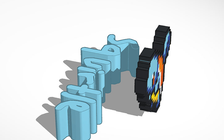 Pixel Squirtle Tinkercad