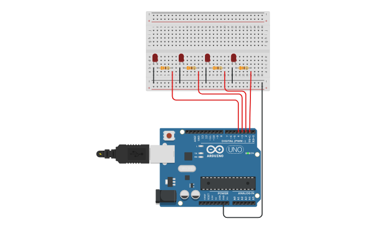 Circuit design โปรแกรม1 - Tinkercad