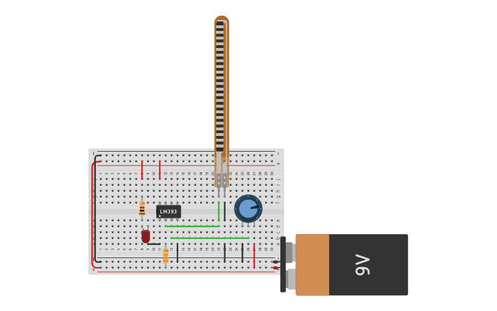 Circuit design Flex Sensor module - Tinkercad