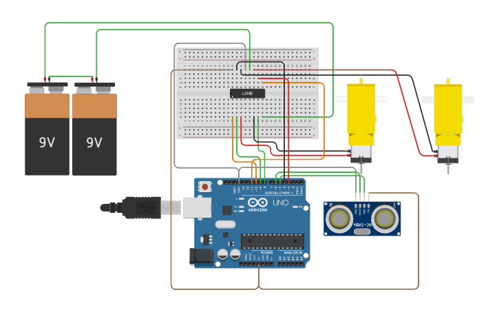 Circuit design motor control | Tinkercad