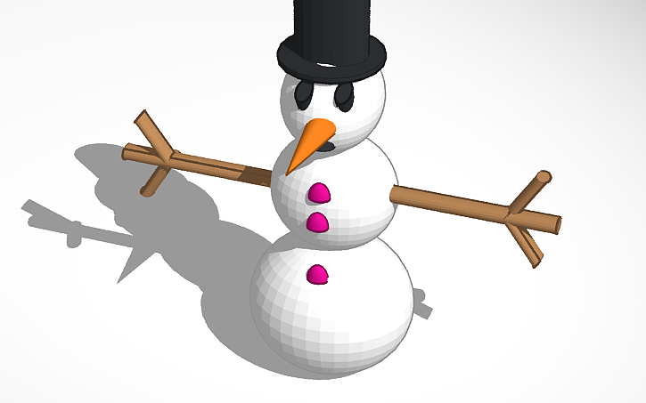 3D design Snowman | Tinkercad