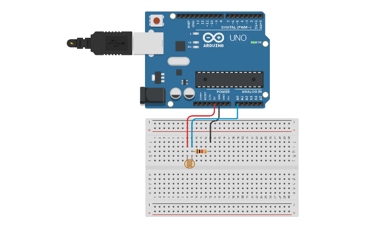 Circuit design 16a_Photoresistor_States of lights - Tinkercad