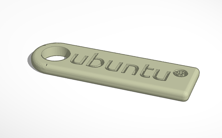 3D design Ubuntu KeyChain | Tinkercad