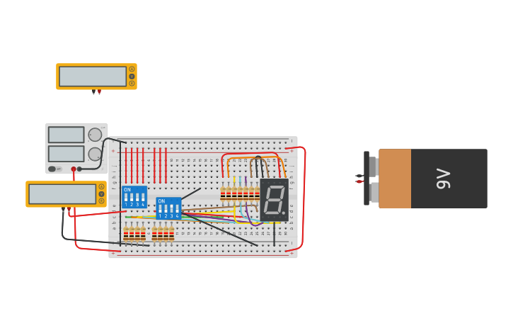 Circuit design Cool 7 segment project Gustavo | Tinkercad