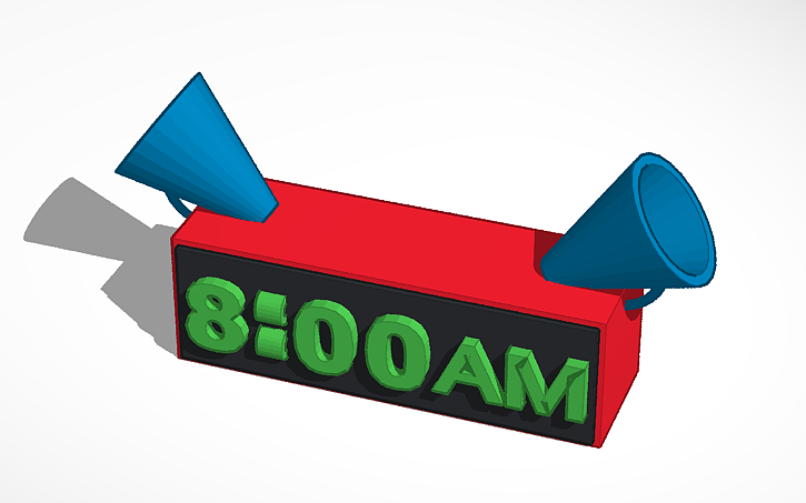 3D design Alarm Clock - Tinkercad image.