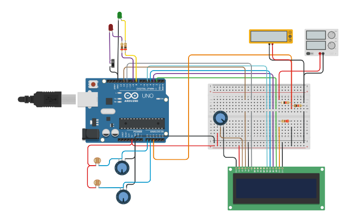 Circuit design Seguidor solar - Tinkercad