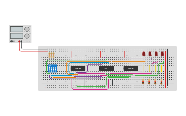 Circuit design Demultiplexer | Tinkercad