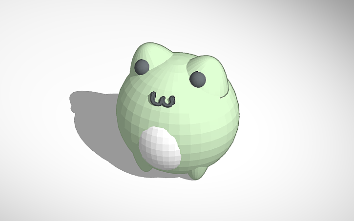 Frog Solidworks 3D design frog - Tinkercad