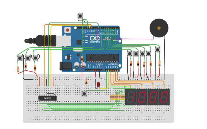 Circuit design Countdown Timer - Tinkercad