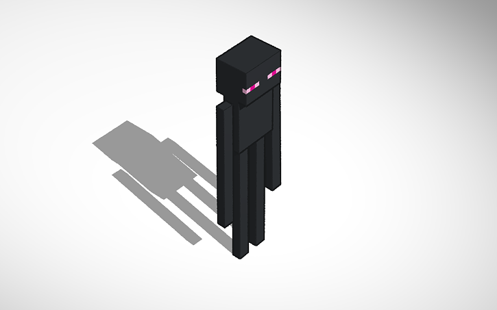 3D design Minecraft Enderman - Tinkercad