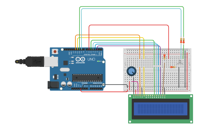 Circuit design Circuito LED RGB | Tinkercad