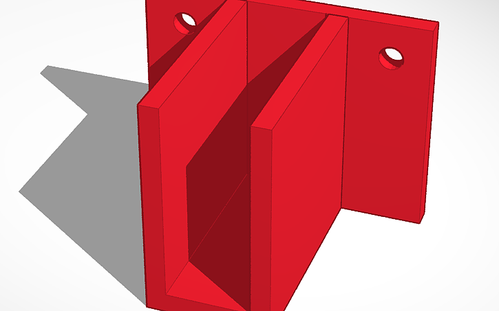 3D design wire shelf brace - Tinkercad