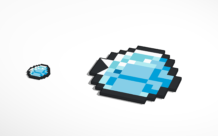 3D design minecraft diamond | Tinkercad