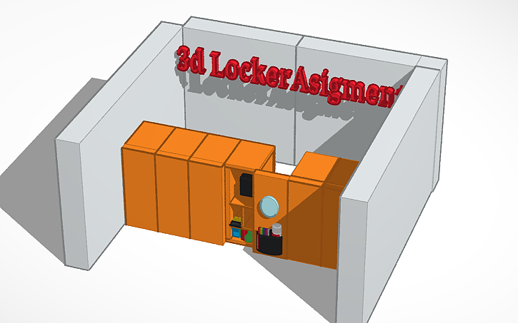 Locker Assignment Design 3D design Locker Asignment | Tinkercad