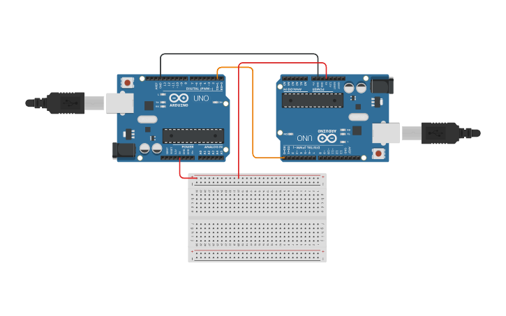 Circuit design Comunicación Simplex | Tinkercad