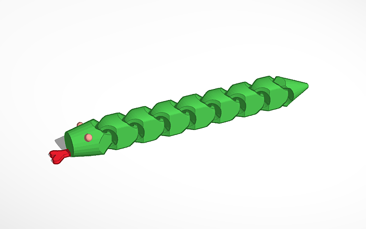 3D design snake flex - Tinkercad