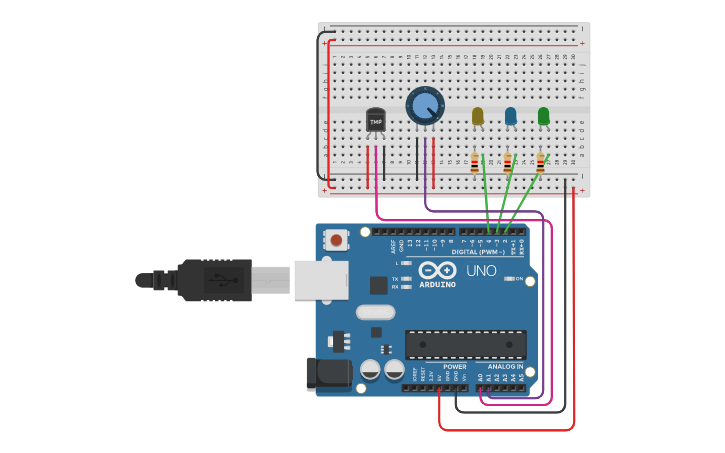 Circuit design TMP36 Temperature and Humidity Sensor With Arduino ...