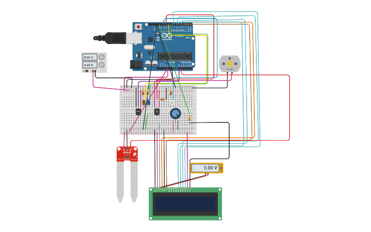 Circuit design Hydroponics - Tinkercad