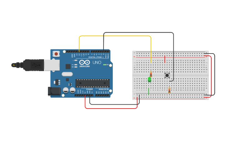 Circuit design pull down | Tinkercad