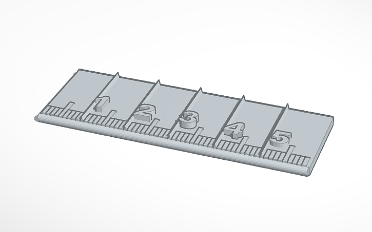 3D design Ruler - Cm - Tinkercad