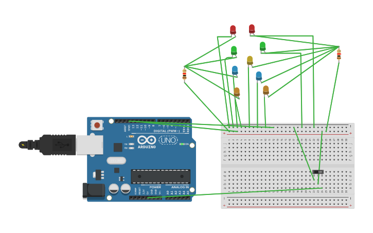 Circuit design LED blinking - Tinkercad