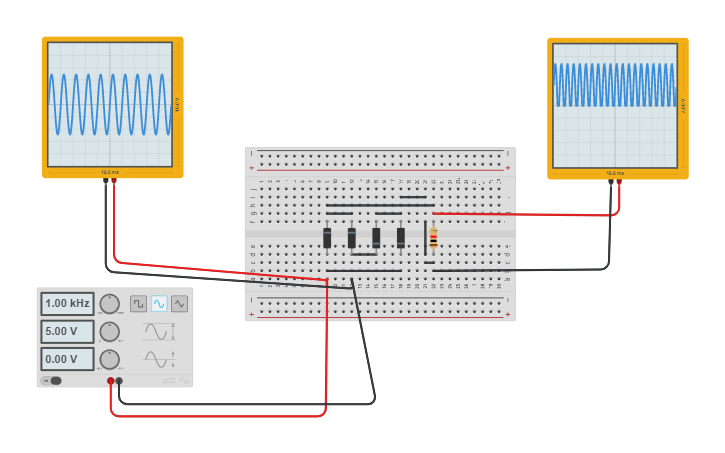 Circuit design ARON FULL WAVE RECTIFIER | Tinkercad