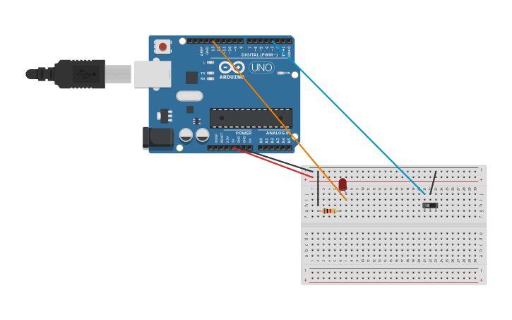 Circuit design Limit switch - Tinkercad