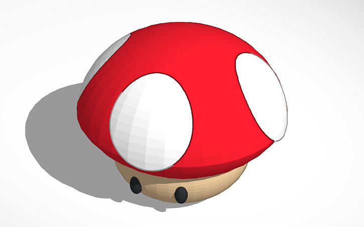3D design Red Mushroom - Tinkercad