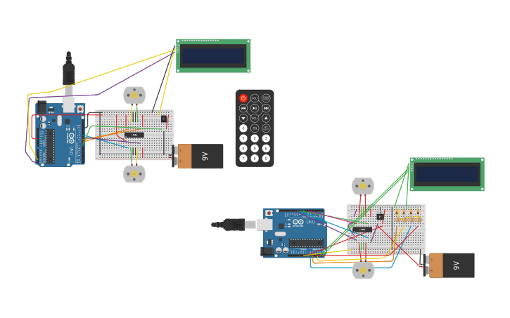 Circuit design LDR and IR together - Tinkercad