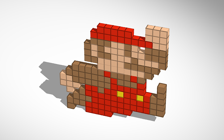 3D design Pixel Mario - Tinkercad