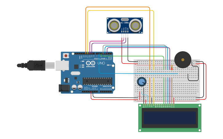 Circuit design Visitor Counter Using Single Ultrasonic Sensor With LCD ...