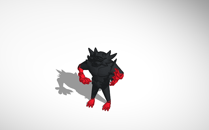 3D design incineroar - Tinkercad