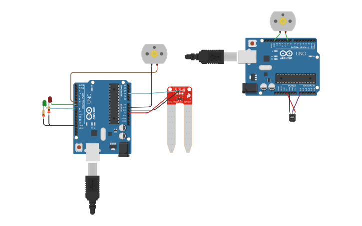 Sensor Con Led Circuit design conexion de los sensores - Tinkercad