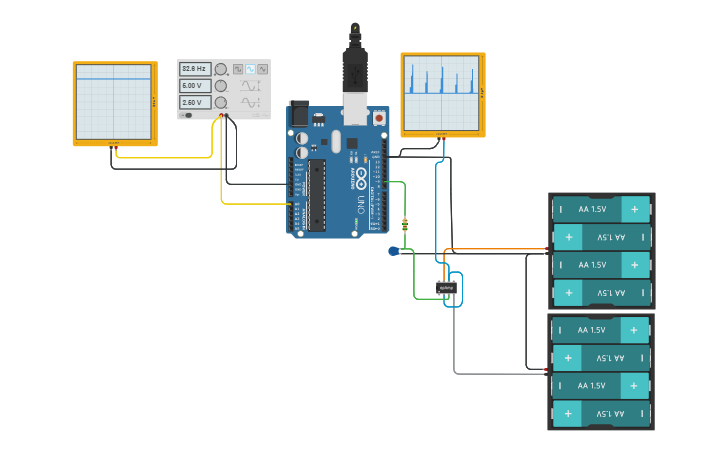 Circuit design ADC / DAC with Arduino - Tinkercad