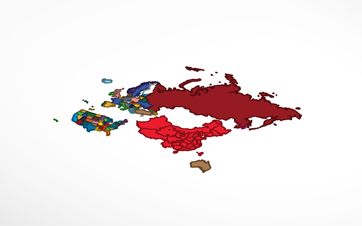 3D design Every Country shape generator - Tinkercad