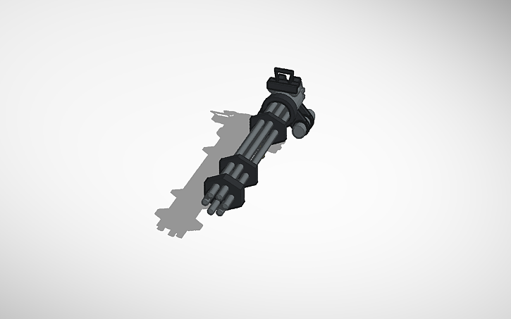 3D design Minigun - Tinkercad