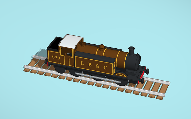 E4 Tank Engine Rear 3D design LBSC Billinton Class E4 0-6-2T No.579 - Tinkercad