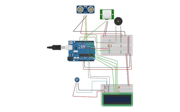 Circuit design Patient health monitoring system - Tinkercad