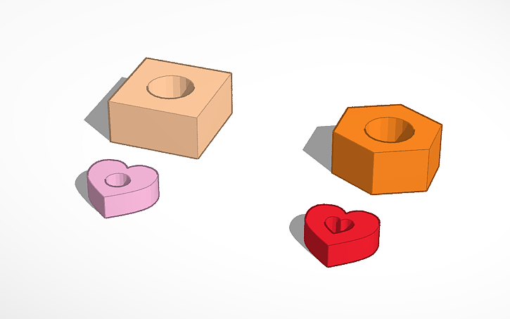 3D design combinaciones de figuras por agrupacion - Tinkercad