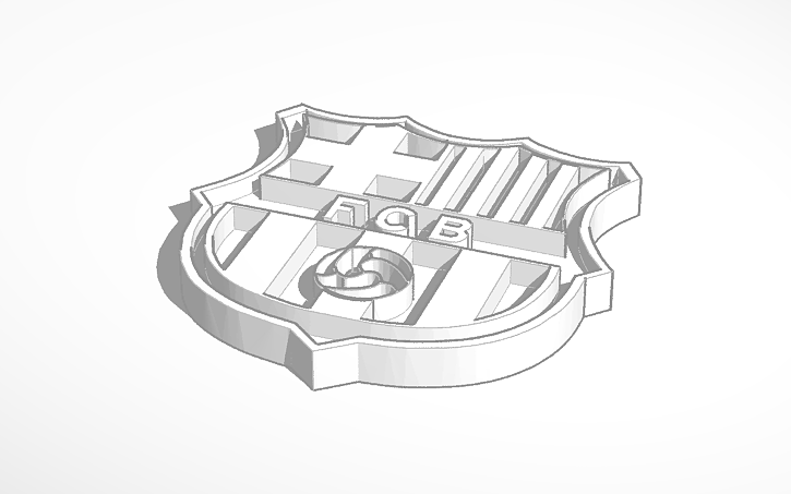 Emblem Fc Barcelona Tinkercad