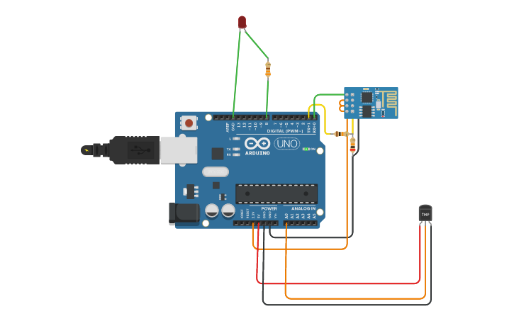 Circuit design Thingspeak-Enviando e Recebendo dados - Tinkercad